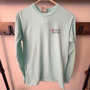 Simply Southern Ladies Aqua Long Sleeve Tee